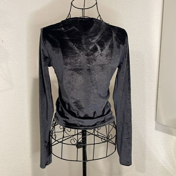 PLANET GOLD Juniors' Velvet Crisscross Long-Sleeve Top | size M | NWT - Picture 5 of 6